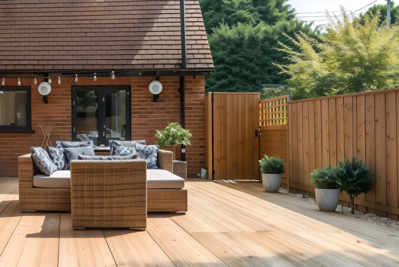 Skilled Fence And Deck Builder Kapiti transforming a backyard into a stylish outdoor living area with expert craftsmanship